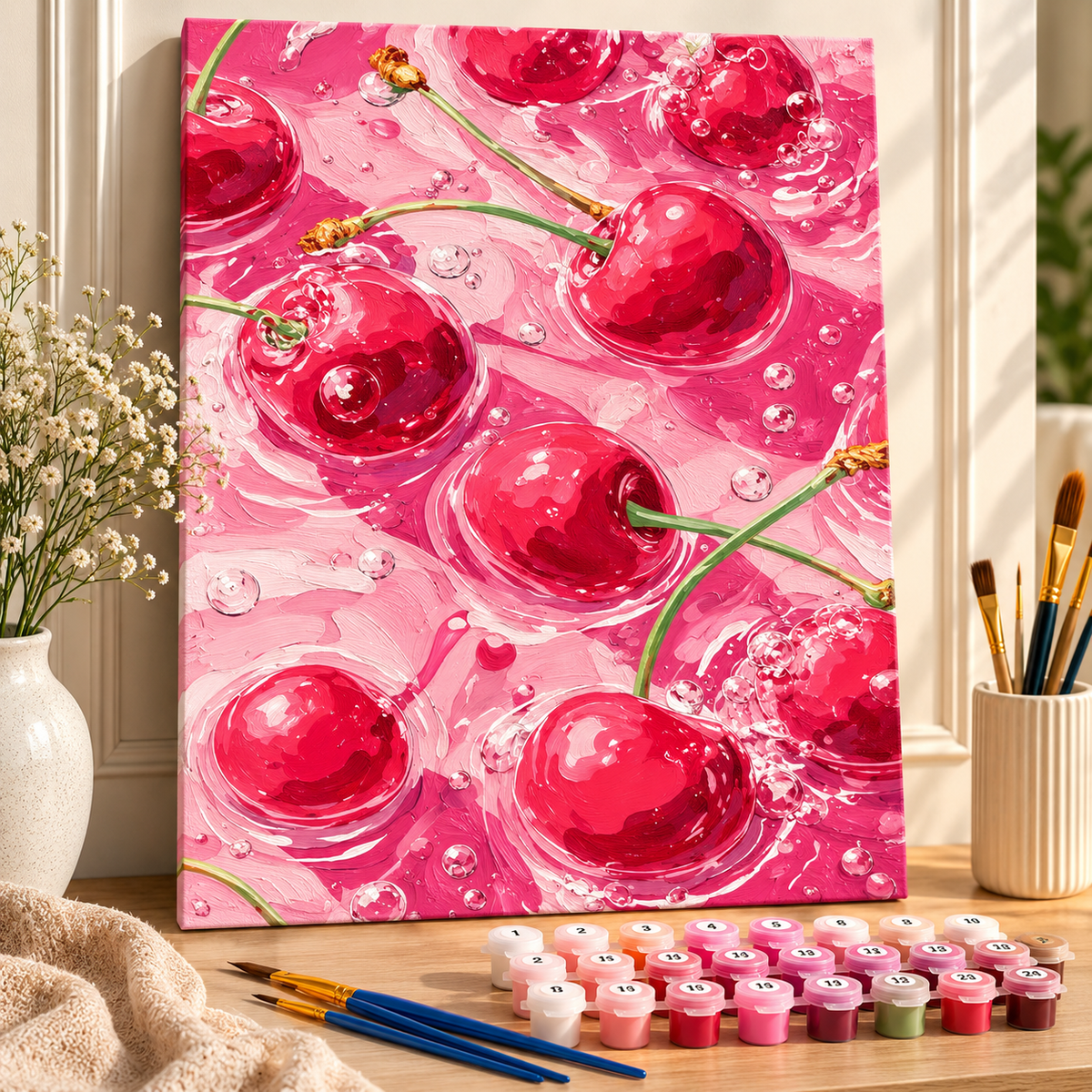 דובדבן מתוק 🍒 | ציור לפי מספרים