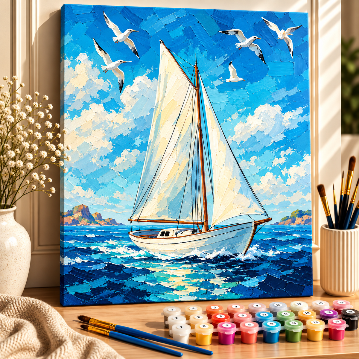 חופש באופק ⛵️ 🌊 | צביעה לפי מספרים