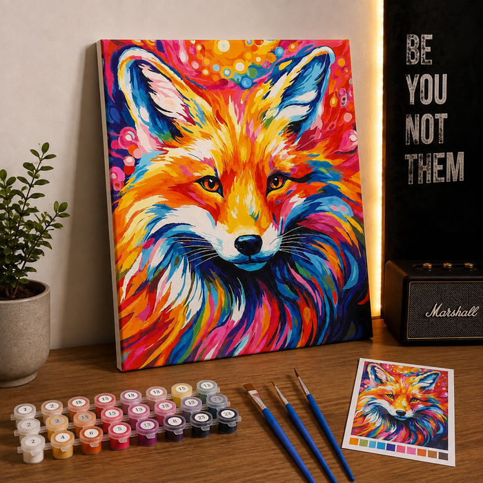🦊 שועל בצבעים – ציור לפי מספרים