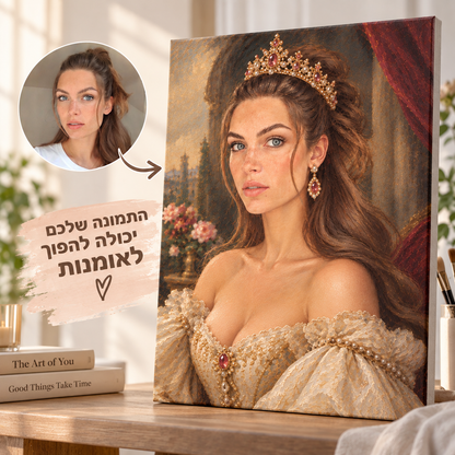 הדיוקן המלכותי שלכם 👑 | ציור לפי מספרים בהתאמה אישית