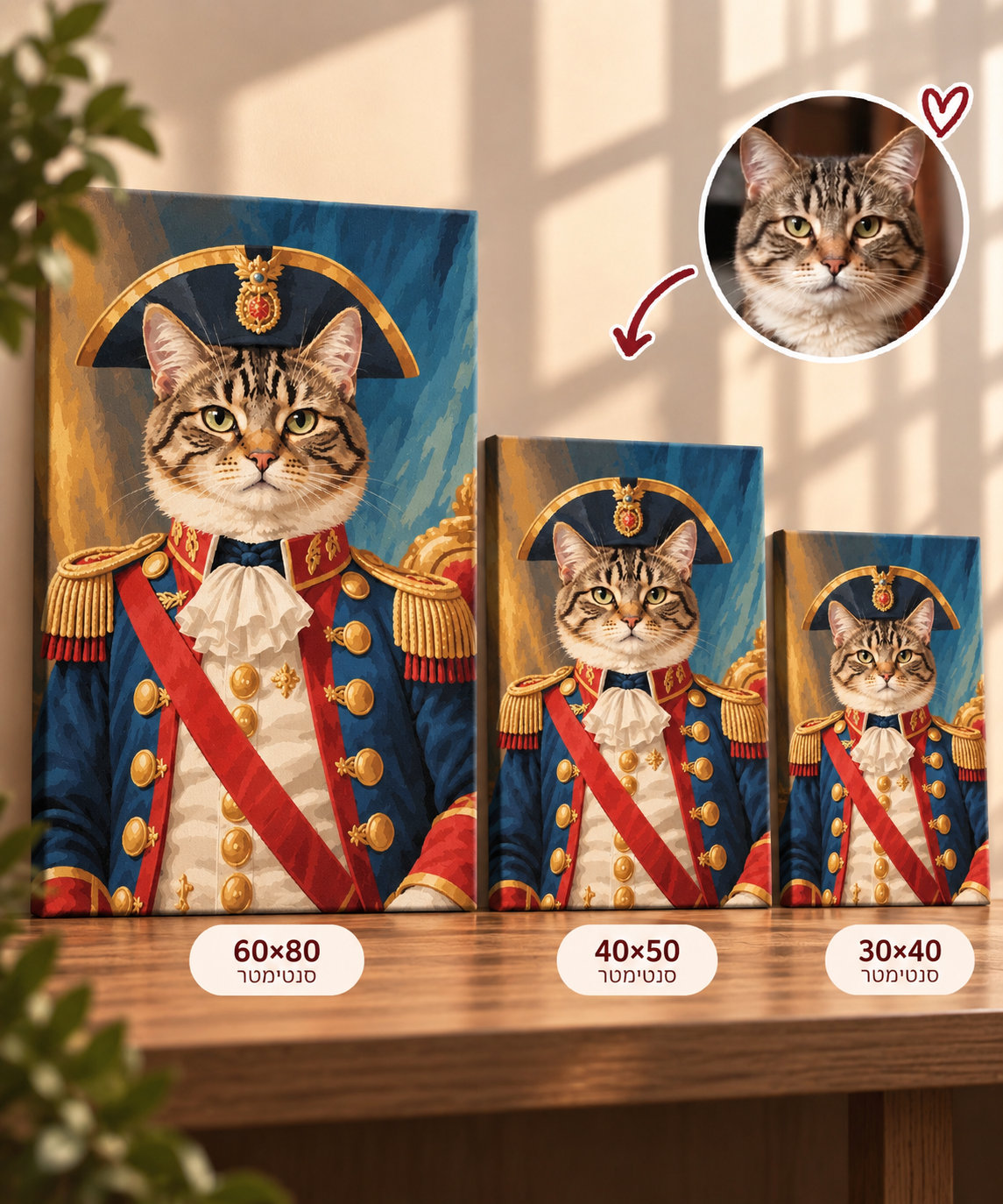 נפוליאון על 4 🐱🐾 | צביעה לפי מספרים בהתאמה אישית
