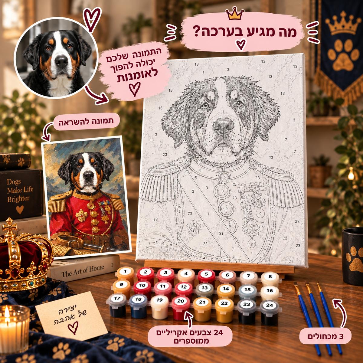 דיוקן מלכותי לחיית המחמד 🐾👑 | צביעה לפי מספרים