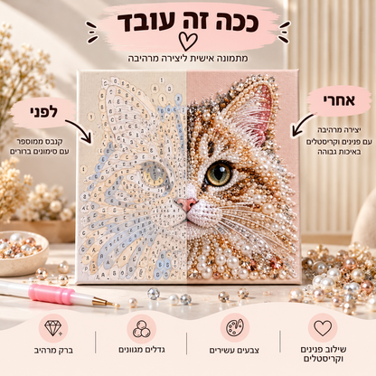 🦉 שומרת הלילה | יצירת פנינים וקריסטלים