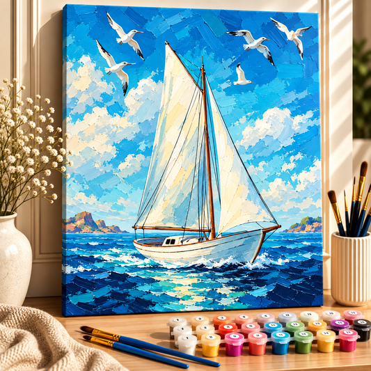 חופש באופק ⛵️ 🌊 | צביעה לפי מספרים
