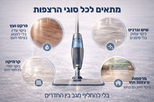 ✨ הכירו את SprayGo™ – מגב ספריי חכם לכל סוגי הרצפות מבית Lyria✨